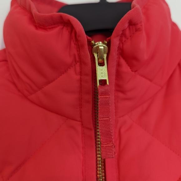 J Crew women's XXS Down Quilted Puffer Jacket Coral / Salmon - Picture 2 of 9